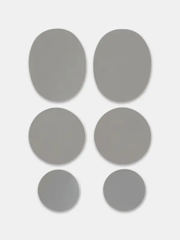 Заплатки для обуви, 6 шт., с клеевым слоем, кожзам, серые