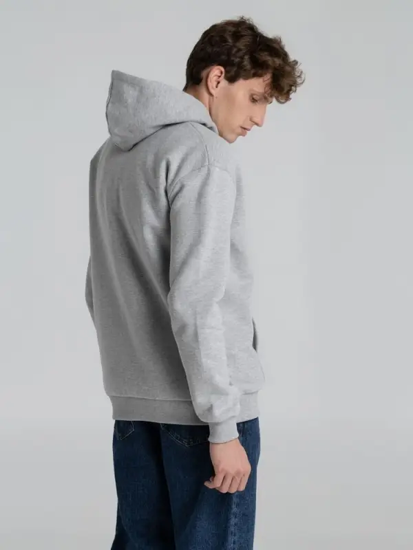 Толстовка на молнии с капюшоном Unit Siverga Heavy серый меланж, размер XS Толстовка на молнии с капюшоном Unit Siverga Heavy серый меланж, размер XS