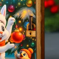 Новогодняя копилка-шкатулка "Желание сбудется" 14х12х5 см