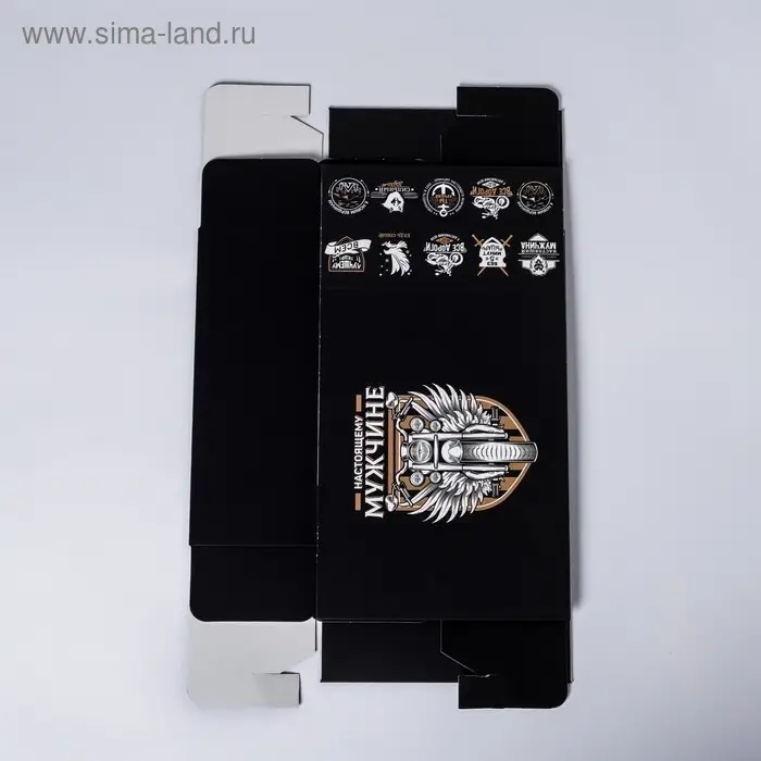 Коробка подарочная складная, упаковка, Gift for real man, 20 х 15 х 8 см Коробка подарочная складная, упаковка, Gift for real man, 20 х 15 х 8 см