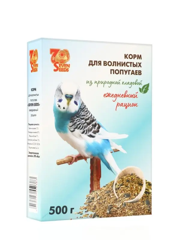 Корм Seven Seeds для волнистых попугаев, 500 г