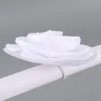 Бант  для волос, цвет белый большой (диаметр 17)