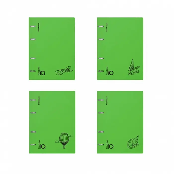 Тетрадь на кольцах, 100 листов в клетку, ErichKrause IQ FineLine Motion, пластиковая обложка, блок офсет 100% белизна, МИКС Тетрадь на кольцах, 100 листов в клетку, ErichKrause IQ FineLine Motion, пластиковая обложка, блок офсет 100% белизна, МИКС