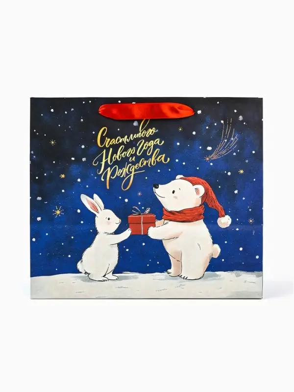 Пакет подарочный новогодний &laquo;В Новогоднюю ночь&raquo;, 30&times;9&times;25.5 см