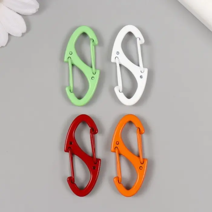 Карабин металл "Двойной" МИКС 4,2х1,8 см