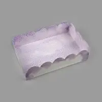 Коробка для печенья, кондитерская упаковка с пластиковой крышкой, Just for you, 20&times;30&times;8 см