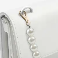 Ручка для сумки, жемчужные бусы, d=12, 14, 16 мм, 39 см, цвет белый, золотой