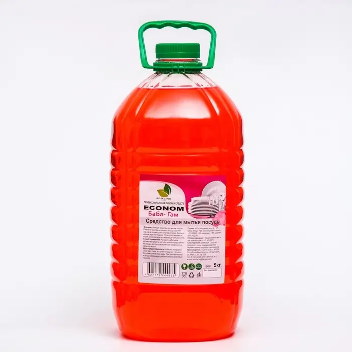 Средство для мытья посуды  Средство для мытья посуды "ECONOM бабл-гам"5 л