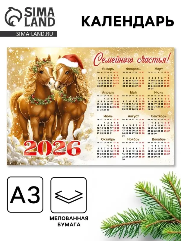 Календарь 2026 &laquo;Семейного счастья&raquo;