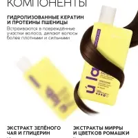 Профессиональный укрепляющий бальзам для ломких волос с комплексом масел и экстрактов, 250 мл ULAB