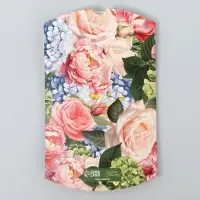 Коробка подарочная складная фигурная, упаковка, «Яркие цветы», 11 х 8 х 2 см
