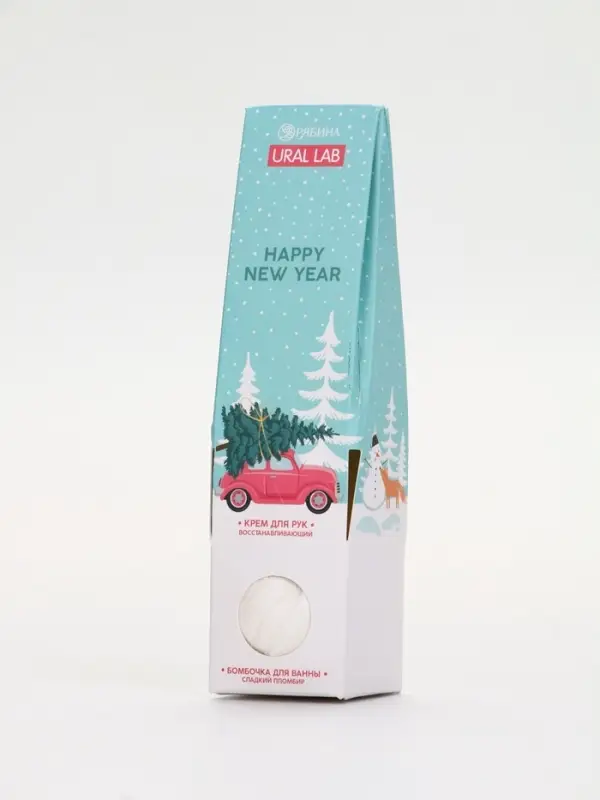 URAL LAB Розовый НГ Happy New Year, крем для рук и бомбочка для ванны URAL LAB Розовый НГ Happy New Year, крем для рук и бомбочка для ванны