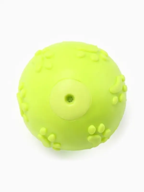 Игрушка для собак &laquo;Мяч-лапка&raquo;, 6 см, TPR, жёлтая