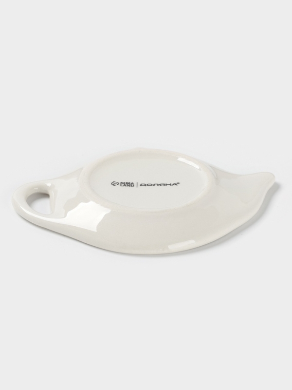 Подставка под чайный пакетик Доляна  Подставка под чайный пакетик Доляна "Гуси" цвет белый  12х9х1,5 см