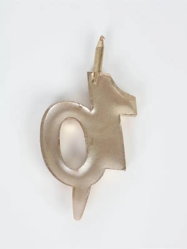 Свеча в торт &laquo;Юбилейная&raquo;, цифра 10, 10 см, шампань