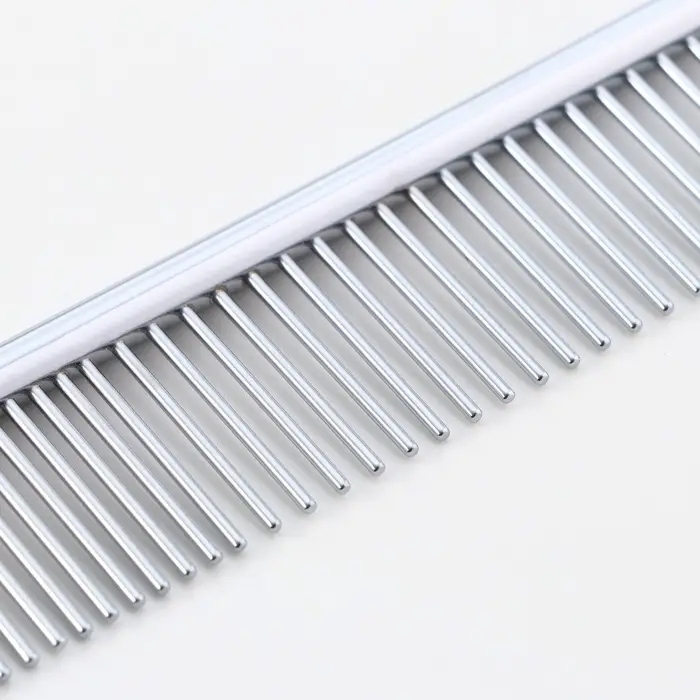 Расчёска для шерсти малая, 19&times;3 см, редкие и частые зубья, металл