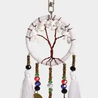 Брелок ловец снов "Древо" 19 см, цв. белый Брелок ловец снов "Древо" 19 см, цв. белый