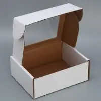 Коробка подарочная сборная с окном белая, упаковка, 27 х 10 х 21 см Коробка подарочная сборная с окном белая, упаковка, 27 х 10 х 21 см