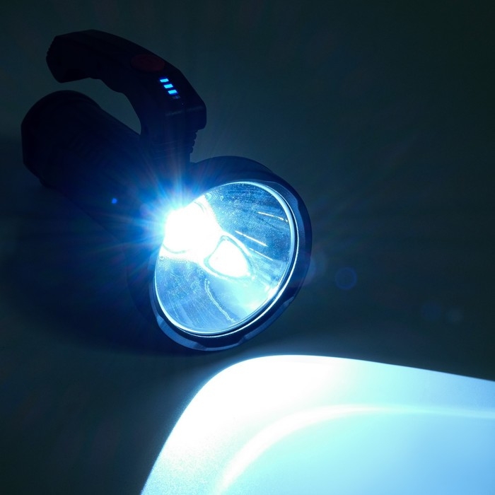 Фонарь светодиодный аккумуляторный ручной, 10+5 Вт, JL-501, 2000 мАч, XPE, USB Фонарь светодиодный аккумуляторный ручной, 10+5 Вт, JL-501, 2000 мАч, XPE, USB