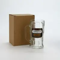 Кружка пивная стеклянная «Директор бани», 500 мл Кружка пивная стеклянная «Директор бани», 500 мл