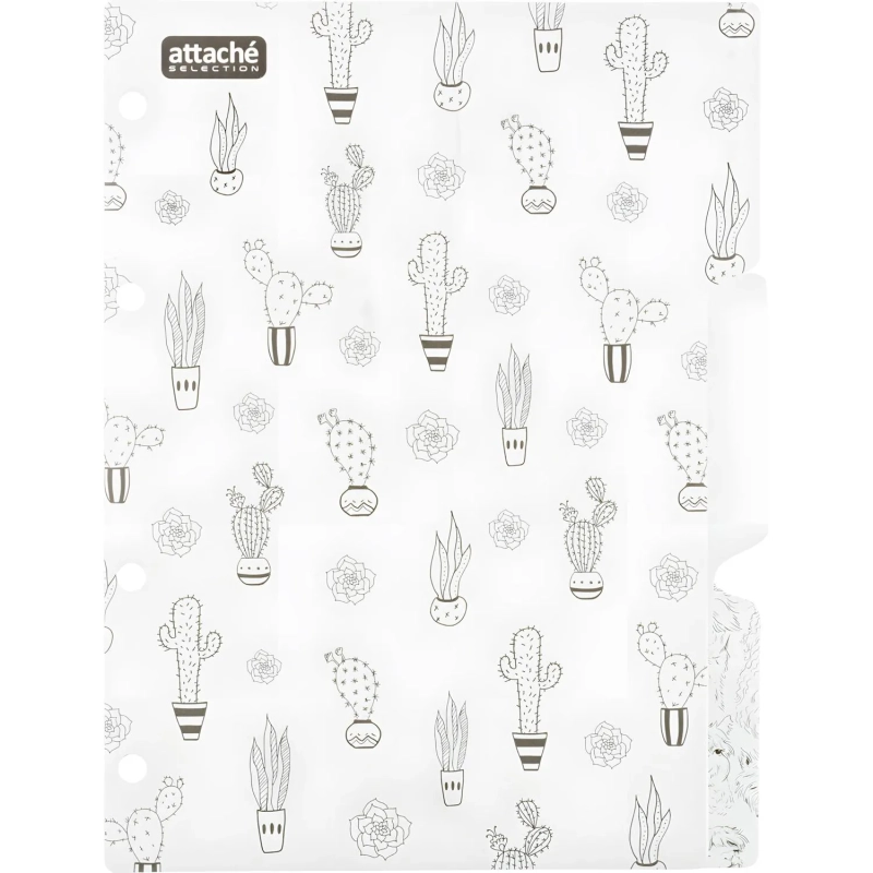 Разделитель листов пласт А5 Attache Selection Llamas чер-бел, 3шт/уп, в асс