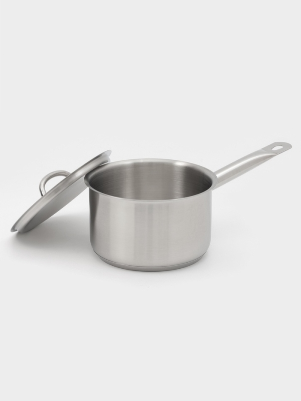 Ковш 2 л, d=16, h=10 см, с крышкой, толщина стенки 0,8 мм, индукция Ковш 2 л, d=16, h=10 см, с крышкой, толщина стенки 0,8 мм, индукция