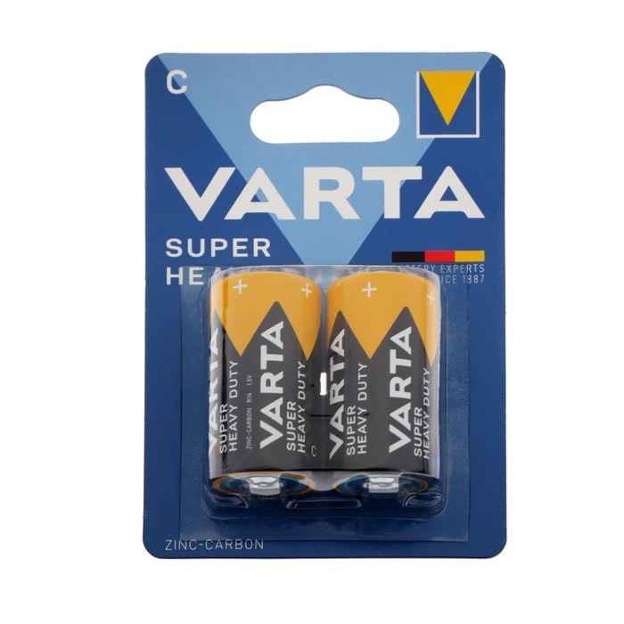 Батарейка солевая Varta SuperLife, C, R14-2BL, 1.5В, блистер, 2 шт. Батарейка солевая Varta SuperLife, C, R14-2BL, 1.5В, блистер, 2 шт.