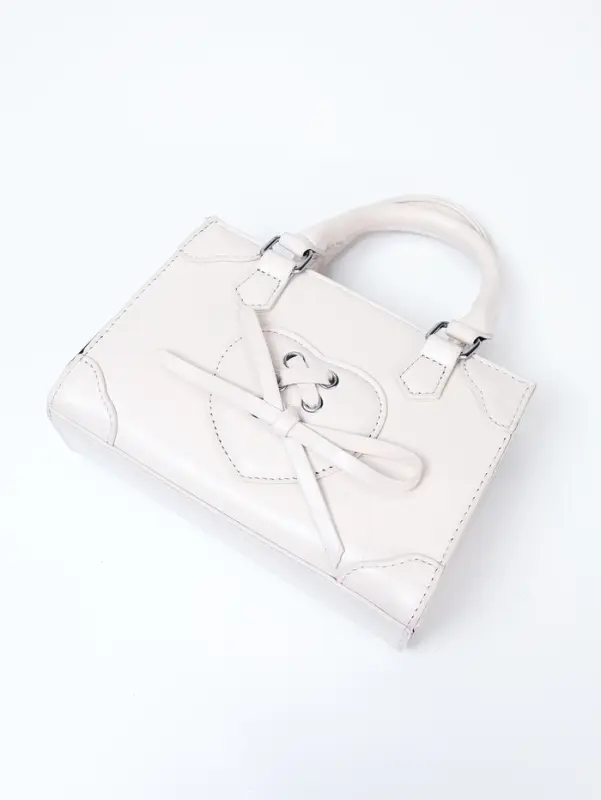 Сумка женская тоут на молнии, 20&times;8&times;14 см, белая