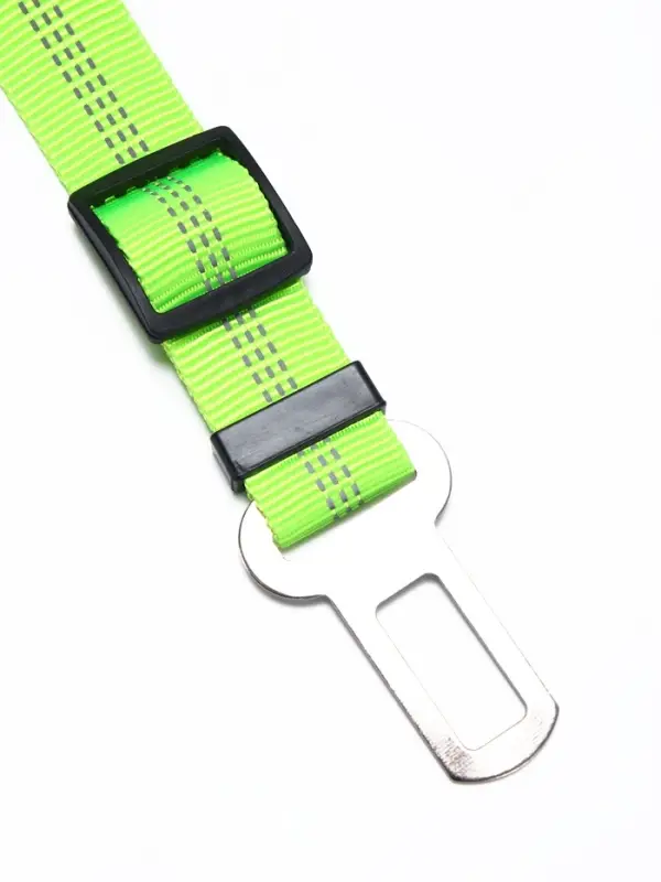 Ремень - поводок безопасности для собак, 50-70&times;2.5 см, амортизирующий, зелёный