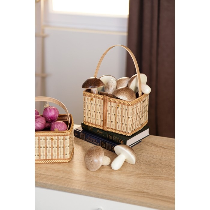 Корзина для хранения Доляна Nature, 19×14×12, бамбук Корзина для хранения Доляна Nature, 19×14×12, бамбук