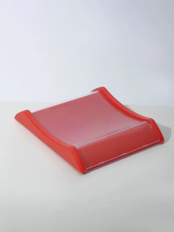 Монетница двухкомпонентная, с местом для рекламной вставки, 19.3&times;16.3&times;2.5 см, красная