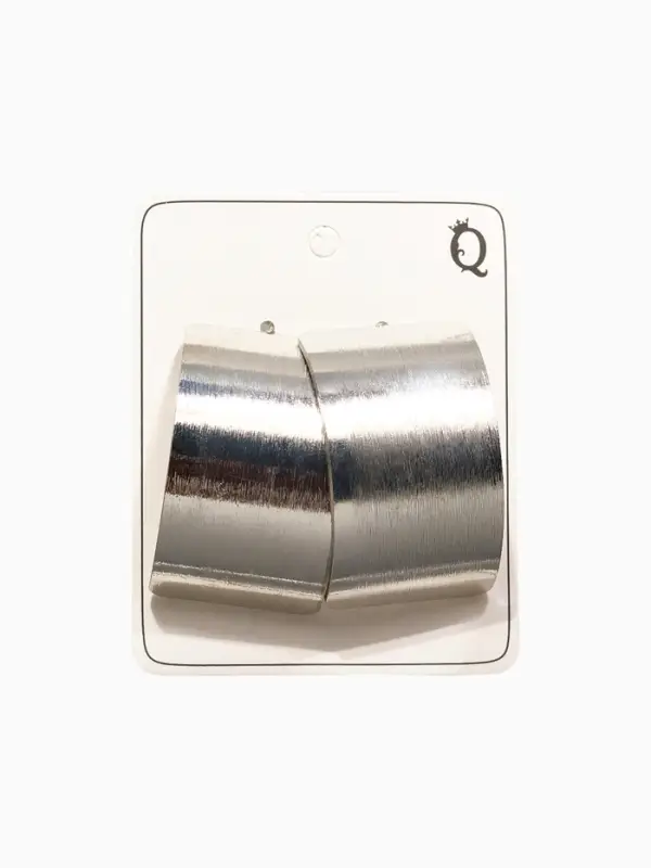 Серьги металл &laquo;Дуга&raquo;, гладкая, тренд, цвет серебро