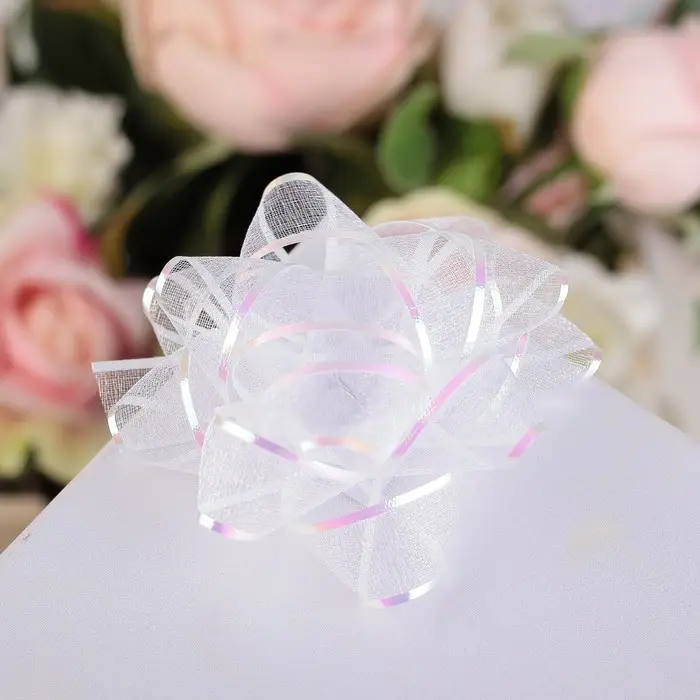 Бант - звезда №7.5 «Золотая полоса», МИКС