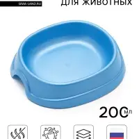 Миска №1 &laquo;Нулевка&raquo; 200 мл, 13.5&times;12.5&times;3 см, голубой перламутр