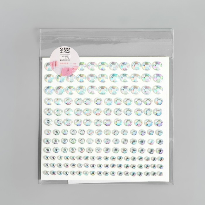 Стразы самоклеящиеся, с голографией, d = 3/4/5/6 мм, 165 шт на листе на листе Стразы самоклеящиеся, с голографией, d = 3/4/5/6 мм, 165 шт на листе на листе