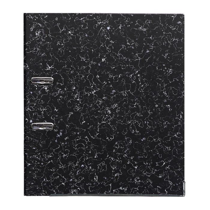 Папка-регистратор 75 мм, А4, Calligrata, эконом мрамор, нижний металлический кант, черная Папка-регистратор 75 мм, А4, Calligrata, эконом мрамор, нижний металлический кант, черная