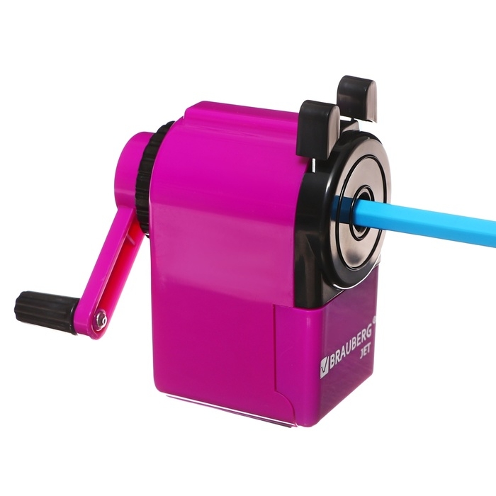 Точилка механическая BRAUBERG JET, металлический механизм, фиолетовая Точилка механическая BRAUBERG JET, металлический механизм, фиолетовая