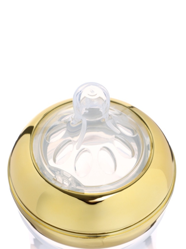 Бутылочка для кормления с наклейками «BOSS» от 0 мес., 250 мл., цвет золотой, M&B Бутылочка для кормления с наклейками «BOSS» от 0 мес., 250 мл., цвет золотой, M&B