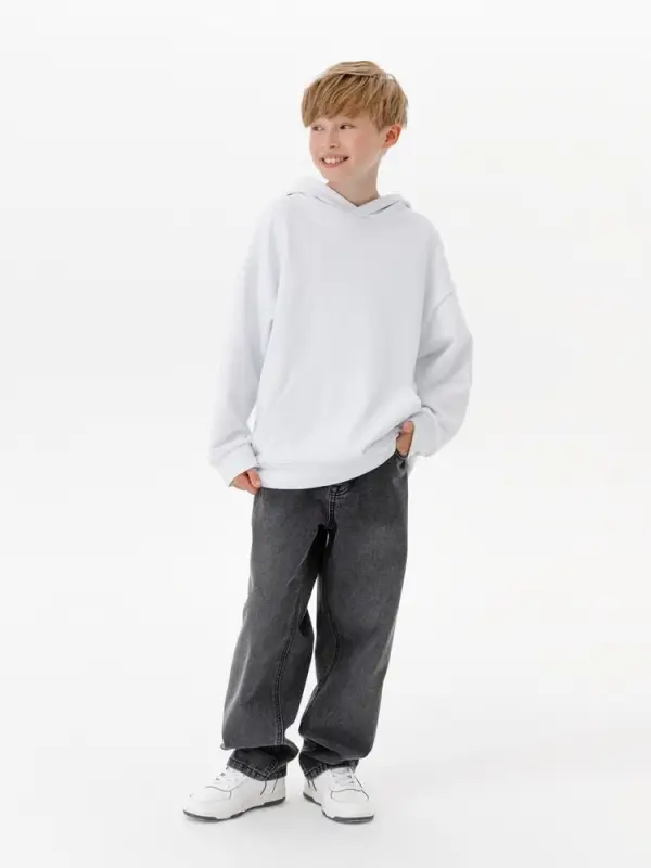 Худи детское оверсайз Houdini, белое, 6 лет