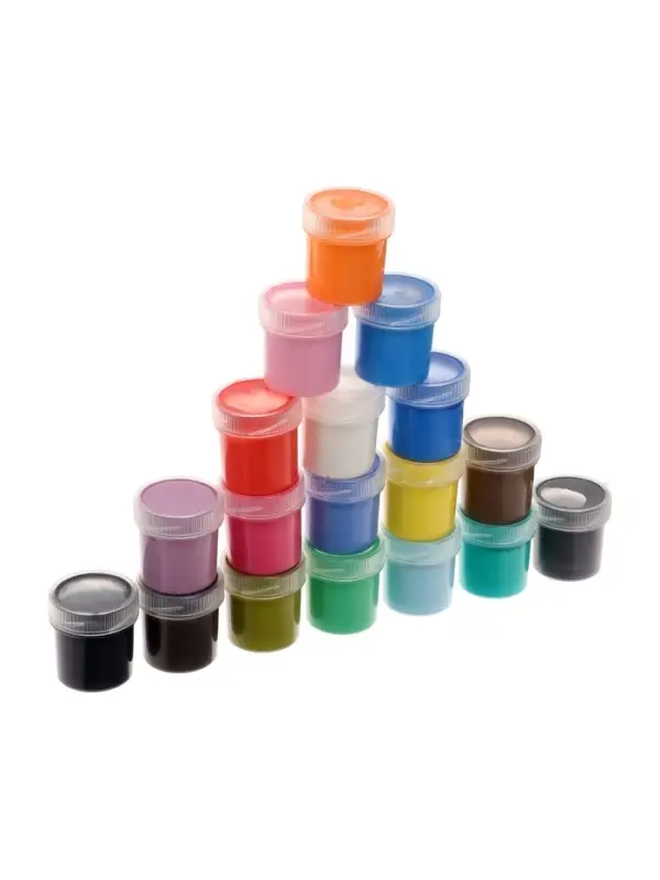 Краска акриловая, набор 18 цветов &times; 20 мл, Calligrata Художественная, морозостойкая, в картонной коробке