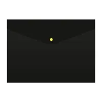 Папка-конверт на кнопке А4, 180 мкм, Calligrata No Secret, непрозрачная, черная, микс цветные кнопки