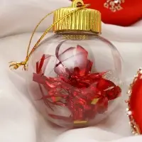 Ёлочные игрушки &laquo;Капризы зимы&raquo;, шары новогодние, d=6 см, 9 шт. красный