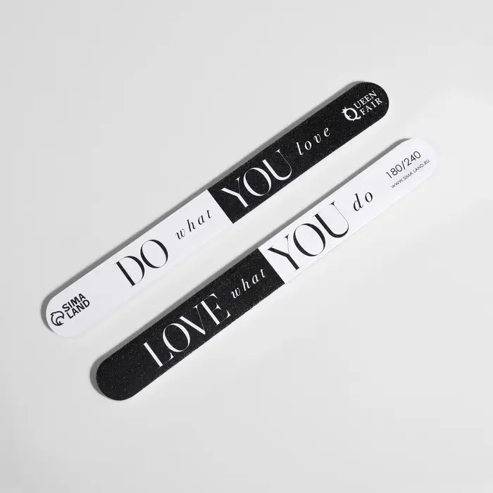 Пилка для ногтей «WHAT YOU LOVE», прямая, 180/240 грит, 18 см