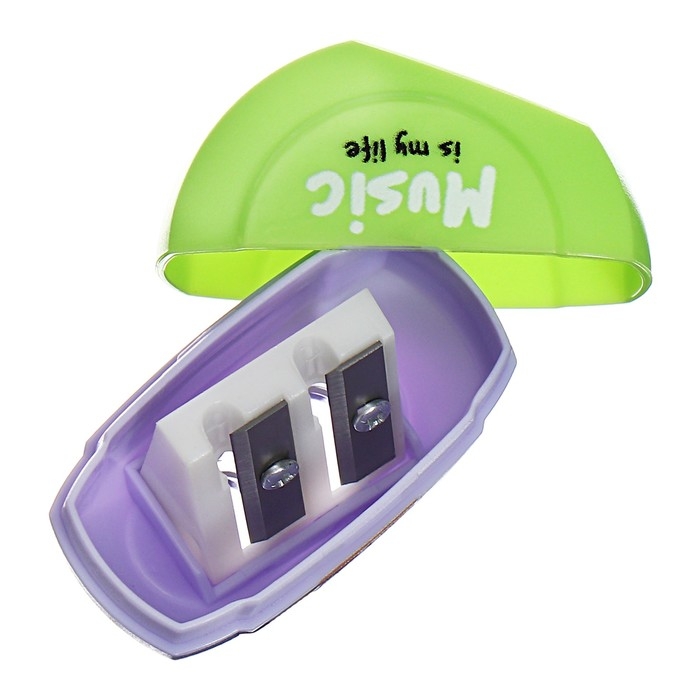 Точилка пластиковая MESHU Точилка пластиковая MESHU "Best friends", 2 отверстия, МИКС