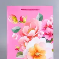 Пакет подарочный ламинированный &laquo;Счастья и радости&raquo;, 26&times;12&times;32 см
