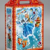 Подарочная новогодняя коробка «Олимпиада», для сладких подарков, 16.8×7×25 см