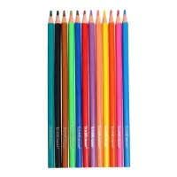 Карандаши 12 цветов, ErichKrause, пластик, шестигранные, 2.6 мм грифель, картонная упаковка, европодвес