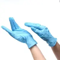 Перчатки Benovy, нитриловые, медицинские, 3 г, размер M, 100 пар, голубые