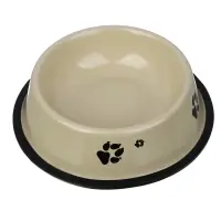 VETTA Миска металлическая бежевая, антискользящая, 17,5х4 см, 300 мл