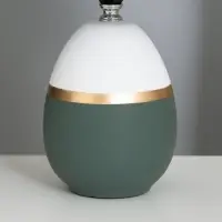 Настольная лампа с абажуром RISALUX &laquo;Айми&raquo;, 1&times;40 Вт, E14, зелёный/белый, 20&times;20&times;32 см